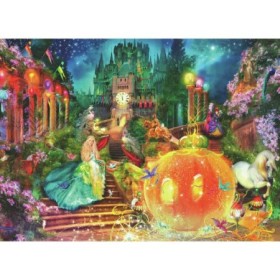 Puzzle Cenusareasa si dovleacul fermecat 100 piese starline lumineaza in intuneric